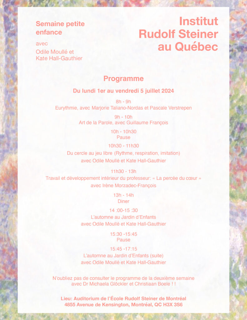 Programme grand semaine petite enfance